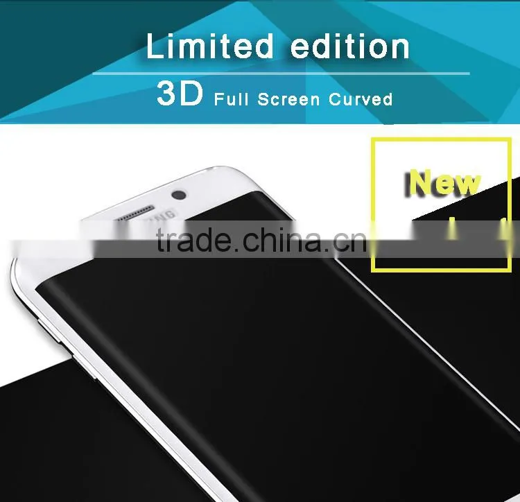 3D Surface Mirror Glass Curved For samsung galaxy S7 Edge screen protector,2.5D round edge tempered glass screen protector