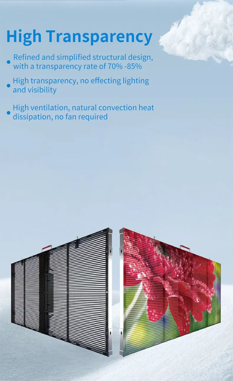 2025 Popular P3.91 P7.81 Transparency LED Display Outdoor Shopping Mall and Elevator Panel Wholesale with New Materials