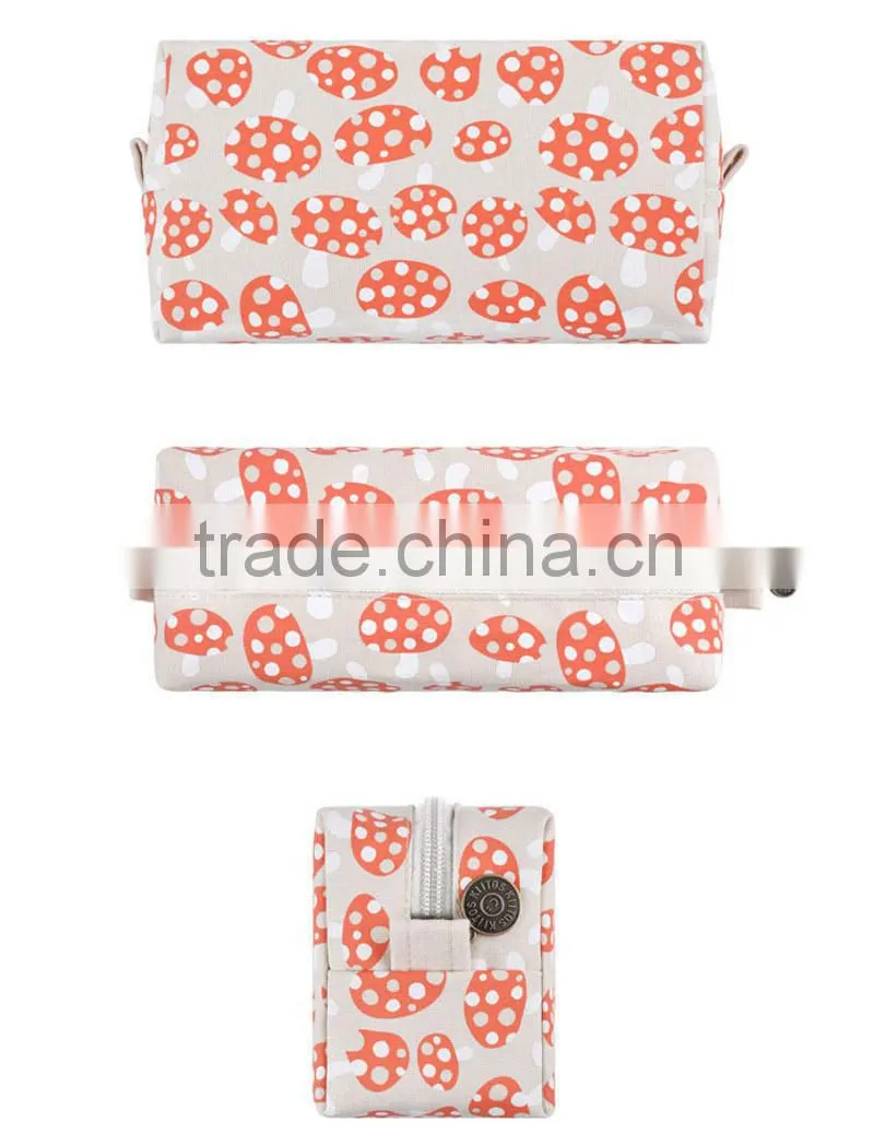 Square printed cartoon makeup bags waterproof hanging toiletry bag cute makeup bags