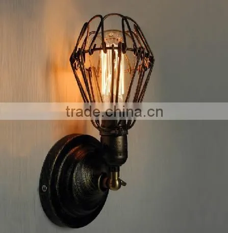 Three Edison Bulbs Antique Lofy Style Modern Wall Lamp