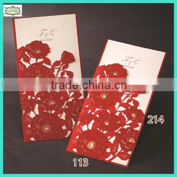 2014 hot sale muslim wedding invitation card