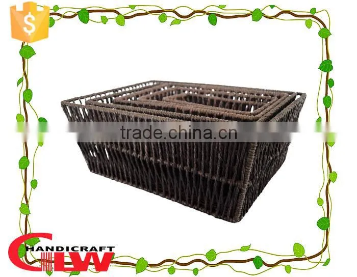 Beautiful vertical weave hollow design seagrass storage basket for bath sets,decorative seagrass basket