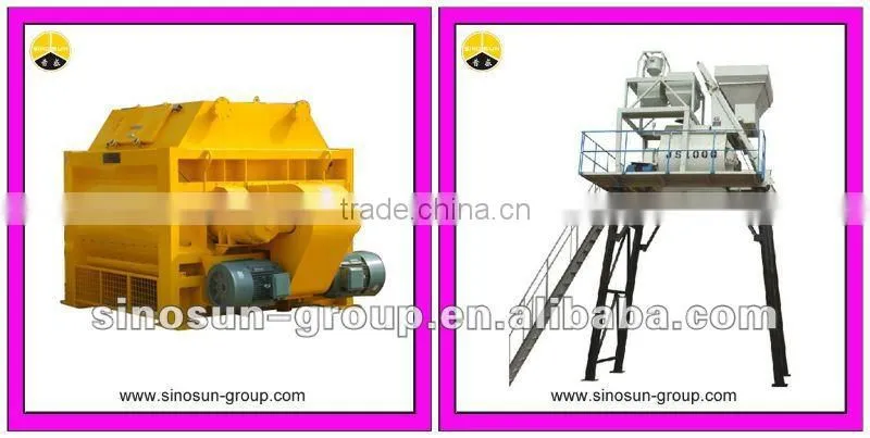 (JS500-JS4000) Twin Shaft Concrete Mixer ( 25~200 m3/h)