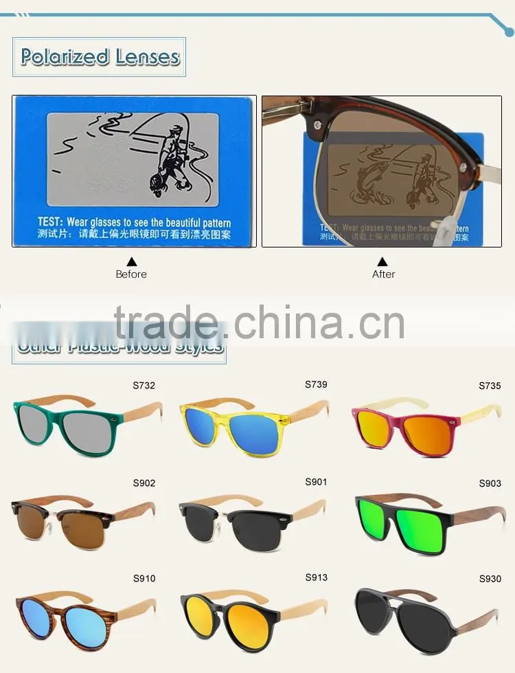 Custom Wood Sunglasses Customized Glasses Wooden Bamboo Logo CE FDA