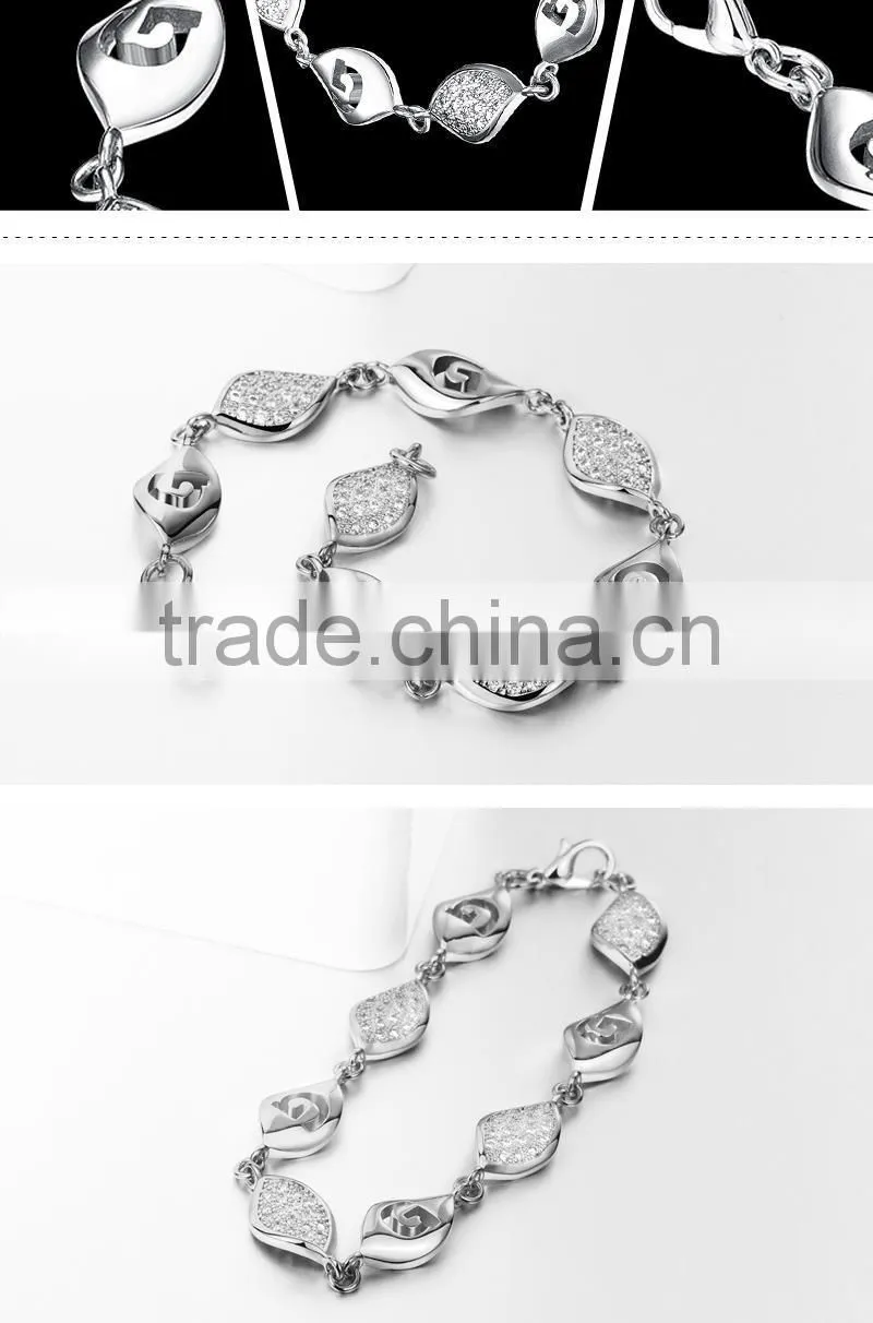 2015 new fashion white dubai 18K gold jewelry bracelet