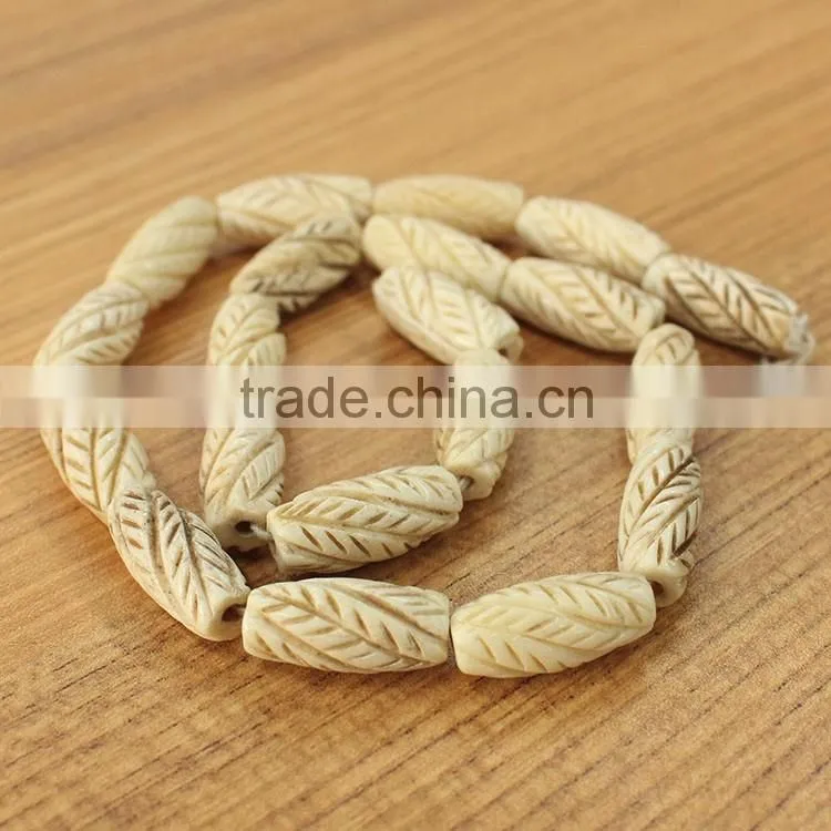 OB030 For bracelets or necklace carved chunky bone beads