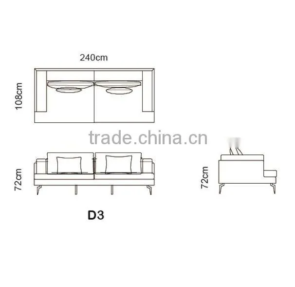 2015 Modern Design new l shaped sofa Top Grain Leather furniture living room MS1203