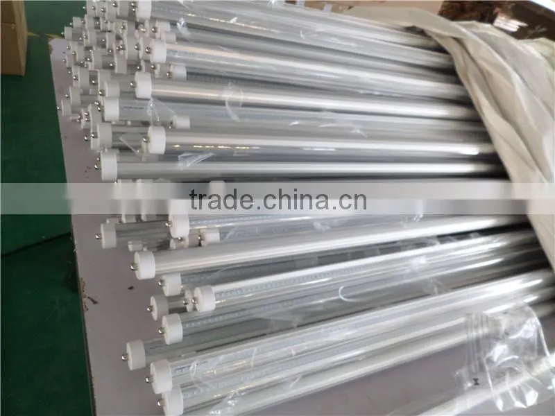 LED TUBE 8ft 2.4m 45W single pin FA8 or R17D replace existing fluorescent fixture Milky Clear cover