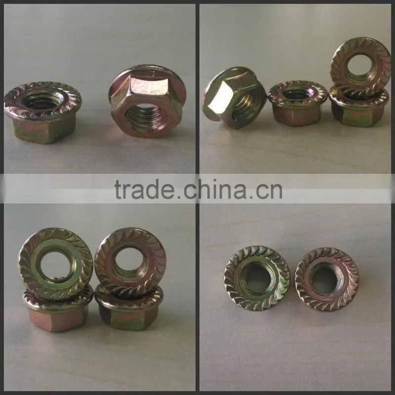 stainless steel hex flange nut m10 and m14 (DIN6923)