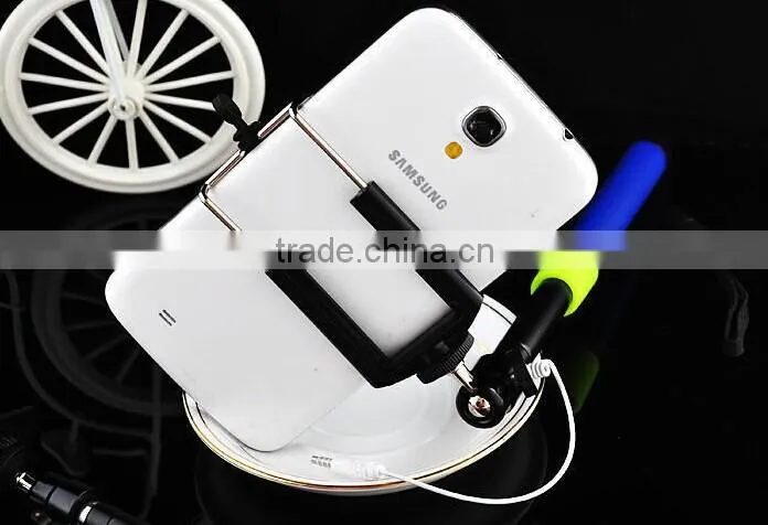 Manufacture cable take pole selfie stick extendable 24cm to 95cm