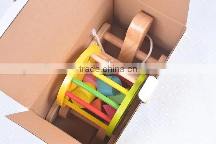 2015 New Product Colorful Educational Toy Wooden Baby Toy Car Wholesale