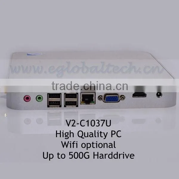 desktop computer configuration 12V 16W Consuption Gigabit LAN USB2.0 Full 1080P 3D Celeron Core 2G RAM 64G SSD