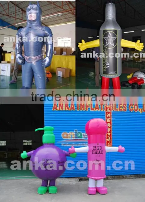 Advertising drink bottle type inflatable moving mascot costume
