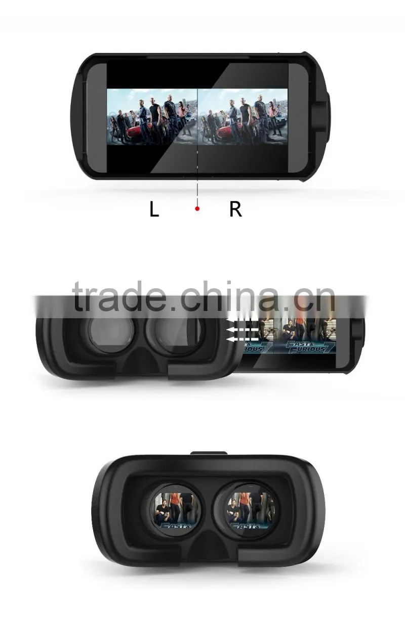 2016 hot-selling google cardboard Smartphone Headset Virtual Reality VR box 3d video glasses smart phone VR BOX