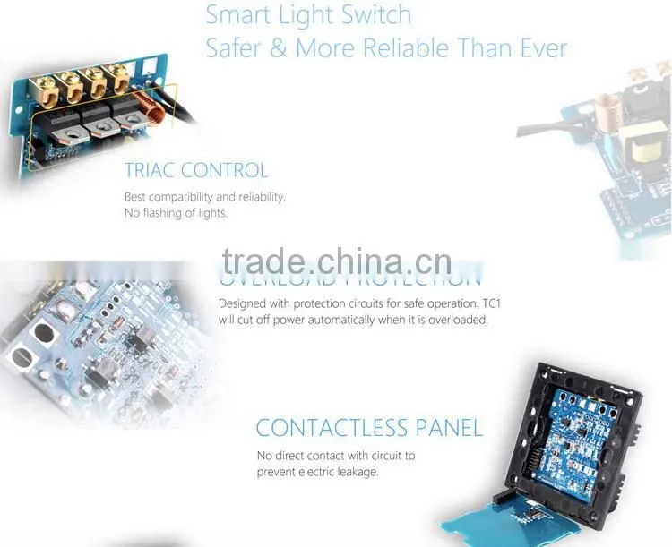 RF Smart Home Popular on or off Wall Light wireless IR Switch Wifi control from smart phone
