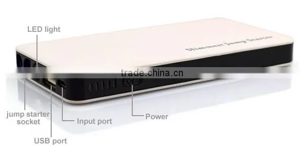 sunpow 4500mAh ultrathin and slimmest 12v car jump starter Mobile Power Bank Battery booster with Air compressor