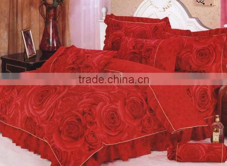 red rose bedding set