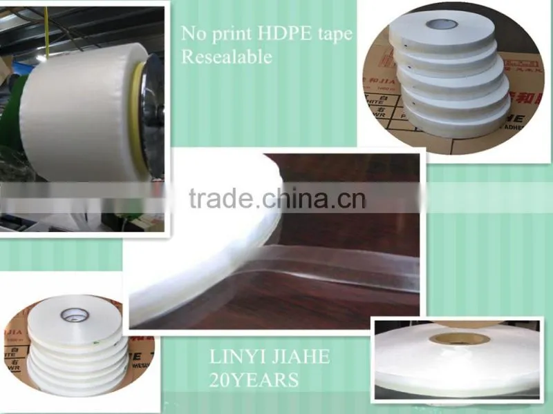 resealable plastic self adhesive tape