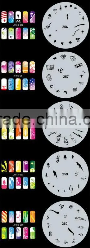 Pro Airbrush Nail Art Paint Stencil Kit, 340 Designs, Set No.13