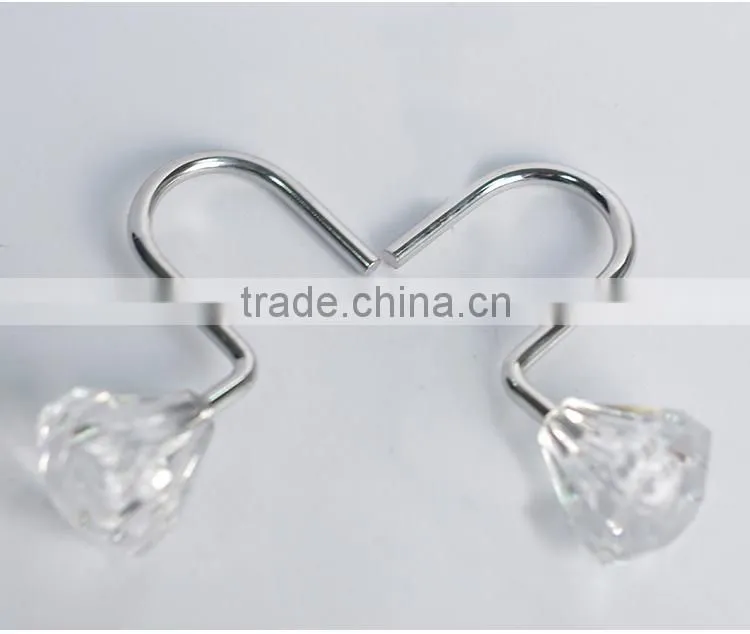 curtain hook curtain accessories/fancy curtain rod hook, curtain rod accessories, curtain pole fitting on hot sale