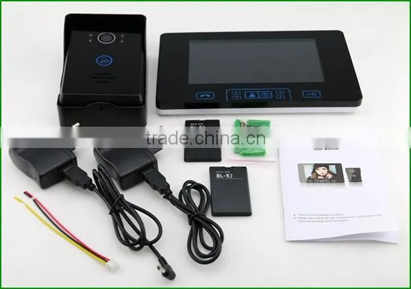 High-strength tempering glass wireless door phone intercom electronic door lock