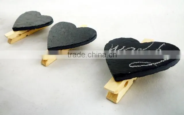 Smooth Edge Stone Marker Clip Black Bear Shape Clip Marqueur d'ardoise