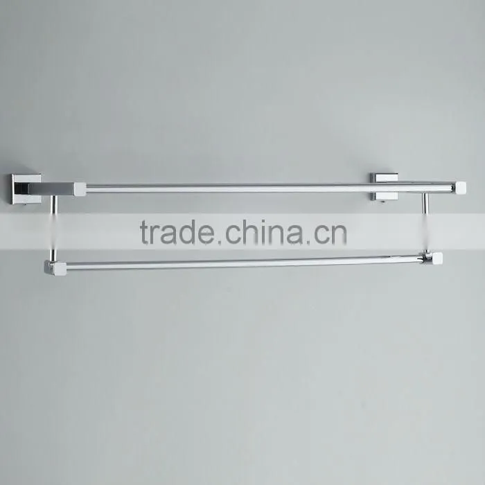 Chromed Polished square wall stainless steel bathroom towel rack Bathroom Accessories Towel Bars hanging towel shelf