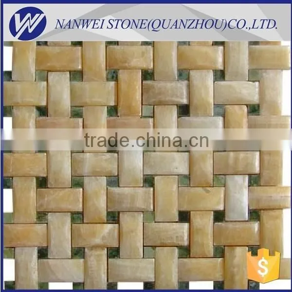 marble shower floor grid backed mosaic tiles wall stone cladding