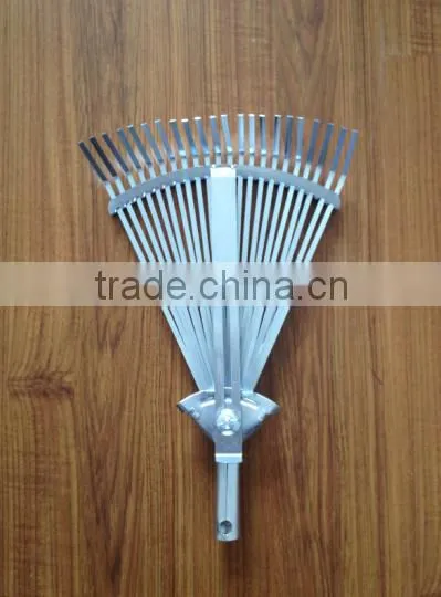 22 teeth wooden handle steel garden rake