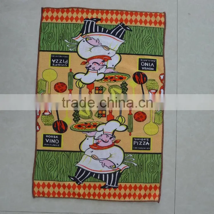 100 polyester transfer printing 40x60 60g christmas kitchen towels in bulk