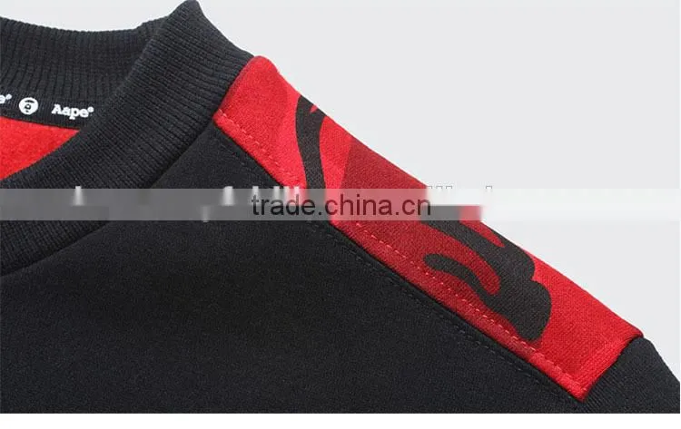 2015 latest style fashion crew neck printing wholesale cheap price for pullover hoodie