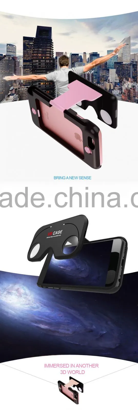 2016 factory supply 3D VR glasses virtual Reality Glasses vr case