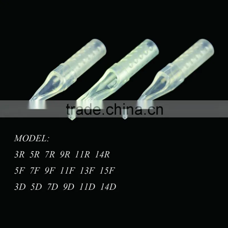 Transparent disposable tattoo tip 7R for tattoo machines & tattoo needles