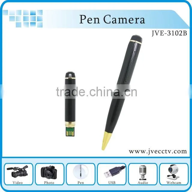 Hot sale HD 720P pen camera,Hidden HD pen camera with moniton detection, Full HD 720P Pen camera max 32GB JVE3102B