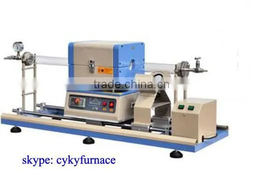 Compact Auto-Sliding PECVD Tube Furnace with 2"OD Quartz tube and vacuum pump, Max.1200C / PECVD tube furnace