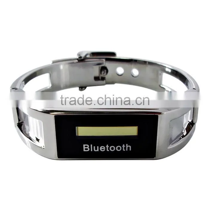 Smart metal bluetooth bracelet watch with vibrating for caller id and phone number display WT-A10