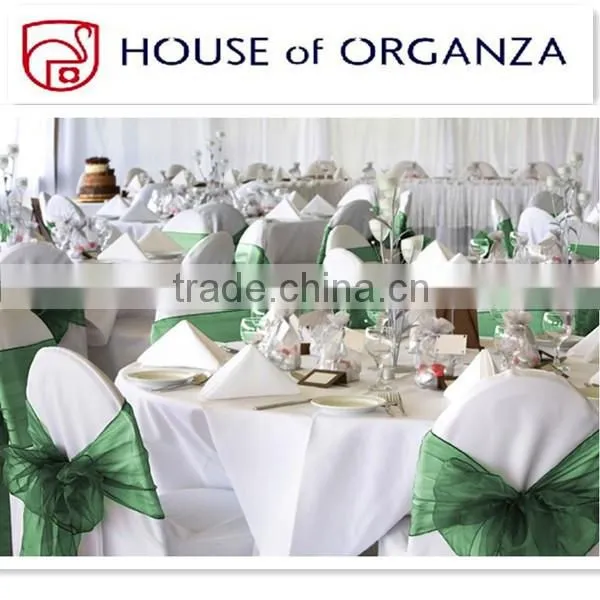 Red Organza Chair Sashes For Wedding Decoration