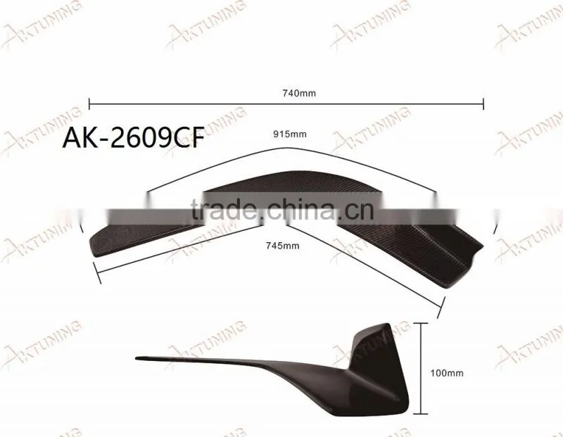 Carbon fiber material and front bumper lip diffuseer universal