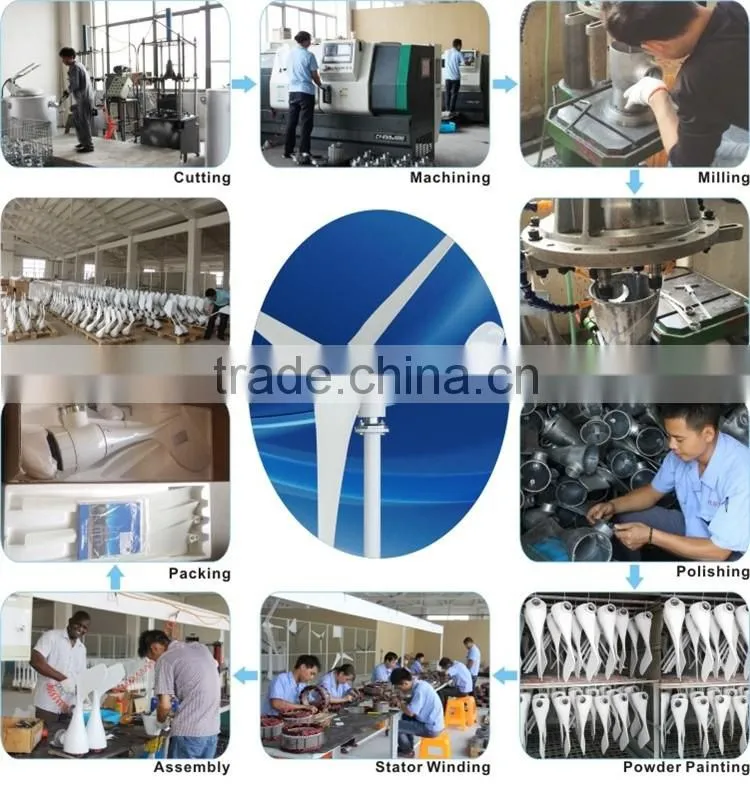 500w 12v 24v 48v small wind mill for home