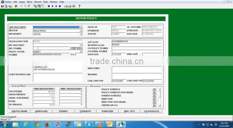 insurance management tool