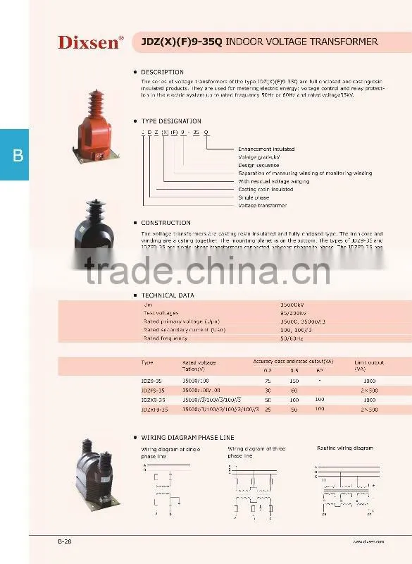 HIGH VOLTAGE VT