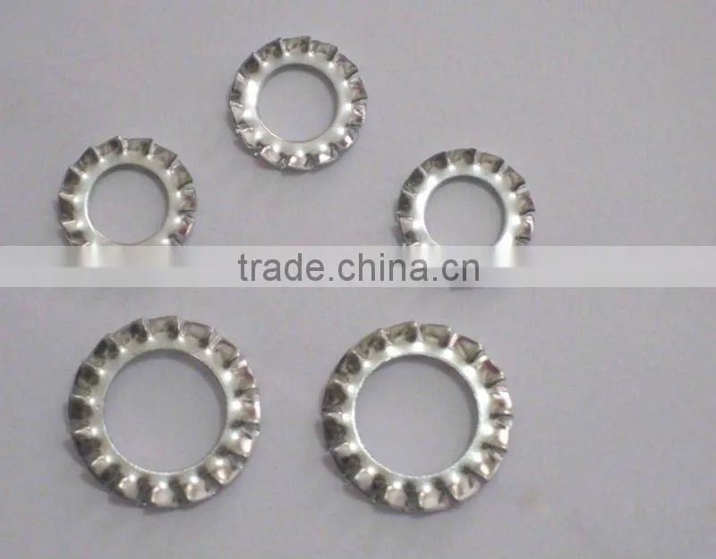 External teeth serrated lock washers