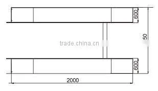 min height 110mm scissor hydraulic lift