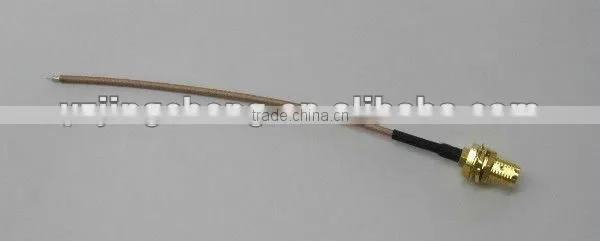 cable assembly, jumper cable, pigtail, SMA female crimp to wire stripping with RG58 cable