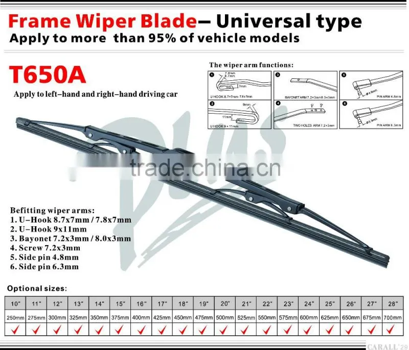 Automobiles & Motorcycles Frequently Frame Metal Used Wiper T650A