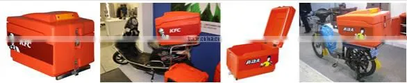 45L insulated box for delivery fast food, plastic PE food box for delivery