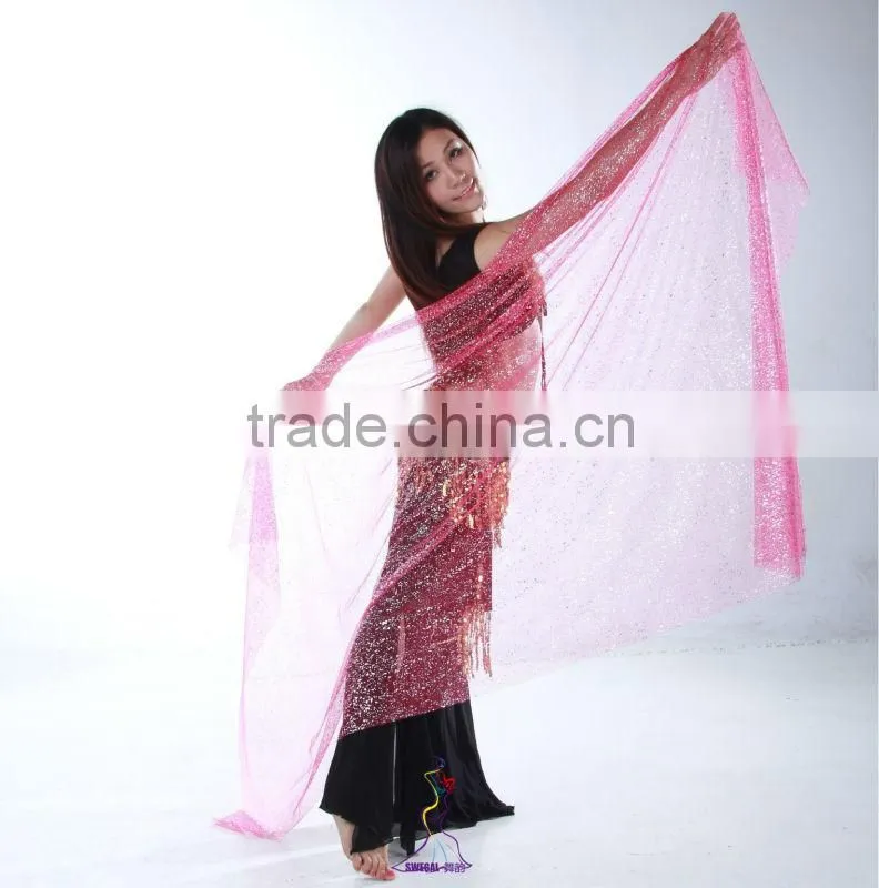 SWEGAL belly dance face veil,belly dance accessories,belly dance silk fan veil SGBDD13016
