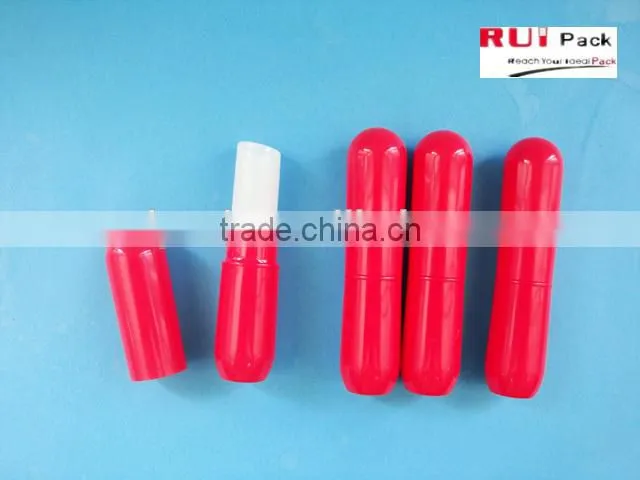 plastic flat oval lipstick tube, clear plastic lip balm tube, plastic cosmetic tube