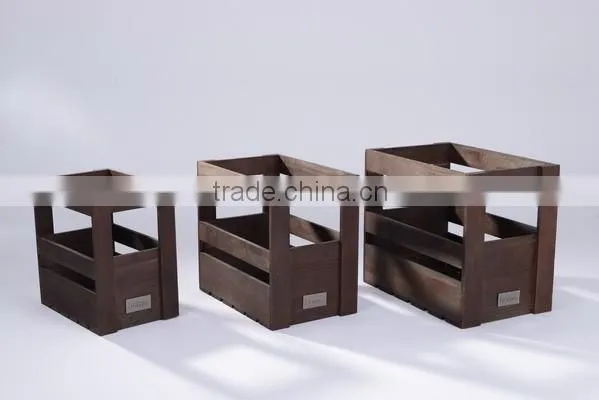 OEM Custom Bottle Fruits Storage Wooden Crates