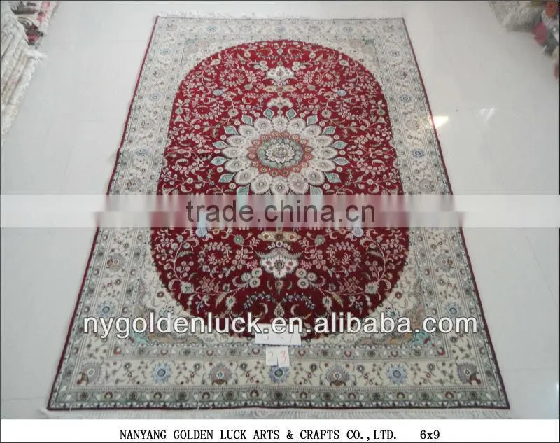 6x9ft Chinese Factory Price Handmade Wool and Silk Blend Floor Rugs